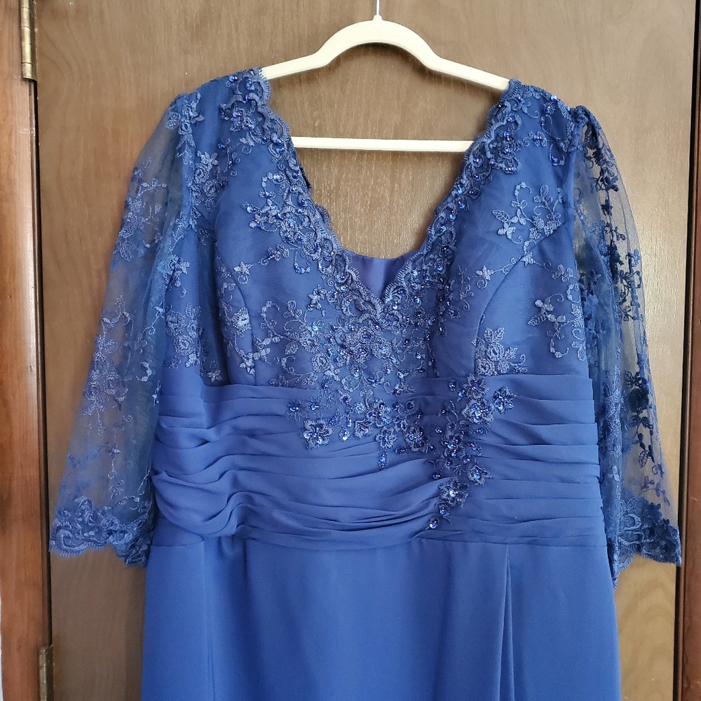 Handmade Blue Lace Dress - Picture 2 of 5